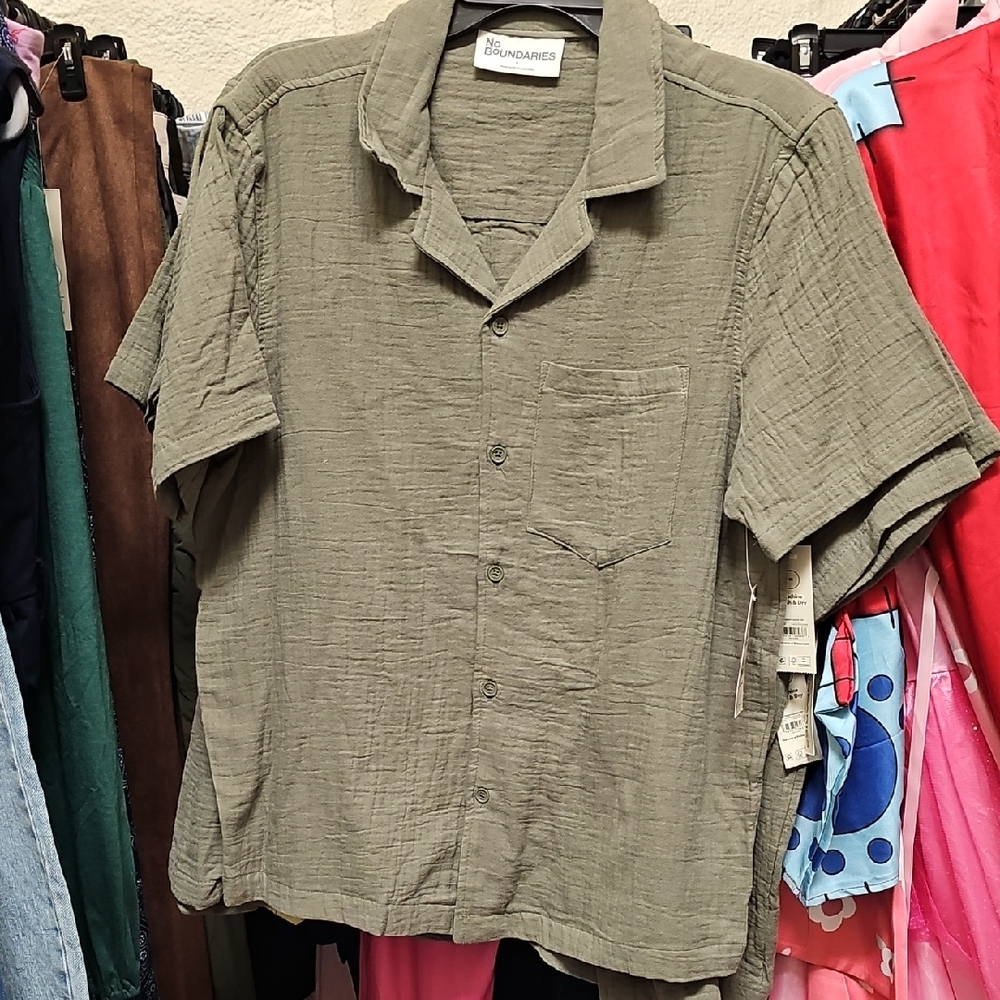 Nwt Casual Olive Button Up Shirt #57
